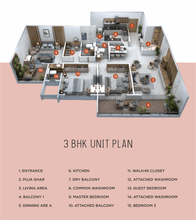 Floor 3BHK